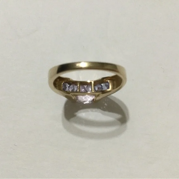 14k Gold Kunzite and Tanzanite Ring - Picture 8 of 12